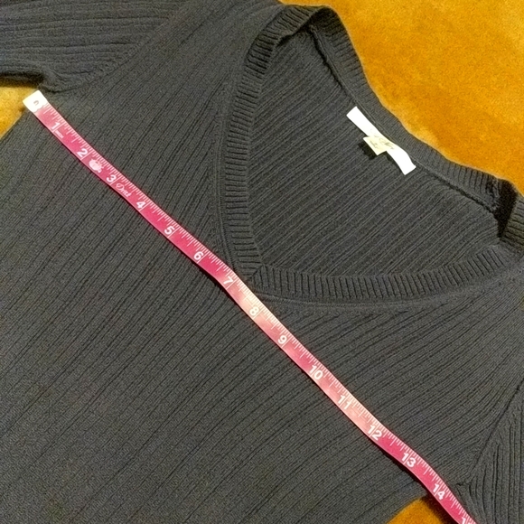 Vintage Old Navy Blue Ribbed Inside Out Sweater - Picture 7 of 11